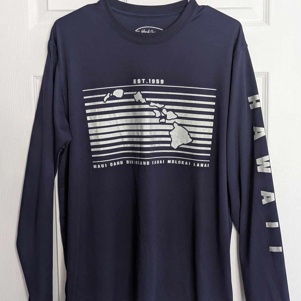 Navy Blue Long Sleeve SPF Shirt.  NEW